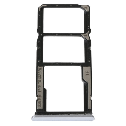 SIM Card Tray + SIM Card Tray + Micro SD Card Tray For Xiaomi Redmi 10A (Silver)-garmade.com