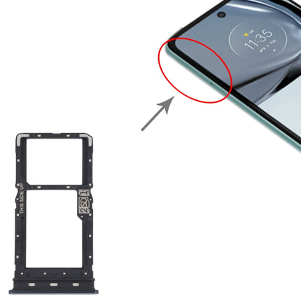 For Motorola Moto G62 5G / Moto G62 India SIM Card Tray + SIM / Micro SD Card Tray(Black)-garmade.com