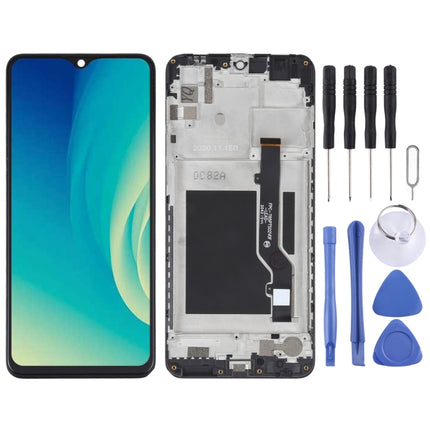 OEM LCD Screen For ZTE Blade A7S 2020 A7020 Digitizer Full Assembly with Frame (Black)-garmade.com