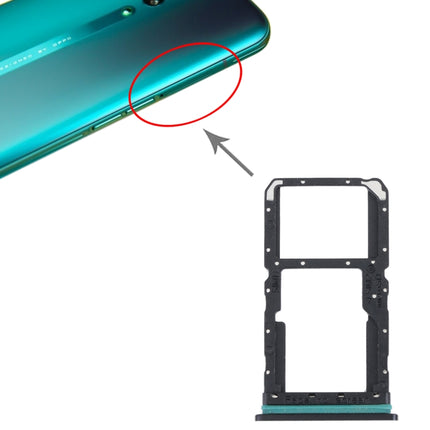 For OPPO Reno SIM Card Tray + SIM / Micro SD Card Tray (Black)-garmade.com