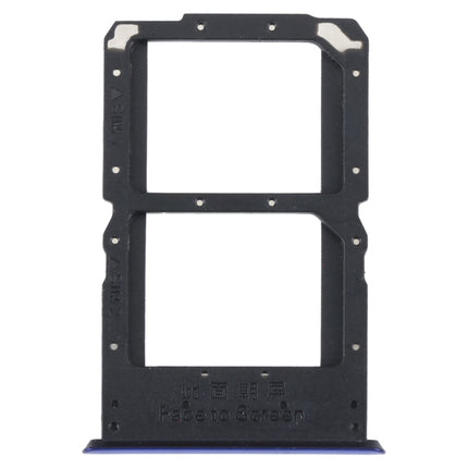 For OPPO Reno SIM Card Tray + SIM / Micro SD Card Tray (Blue)-garmade.com