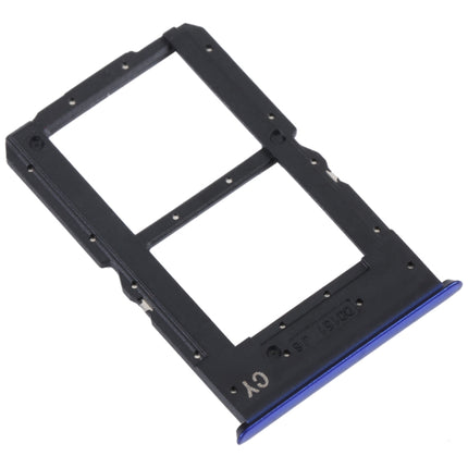 For OPPO Reno SIM Card Tray + SIM / Micro SD Card Tray (Blue)-garmade.com