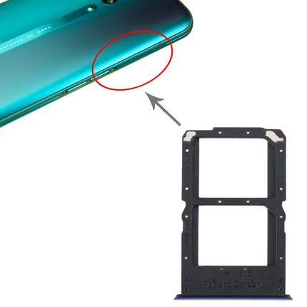 For OPPO Reno SIM Card Tray + SIM / Micro SD Card Tray (Blue)-garmade.com