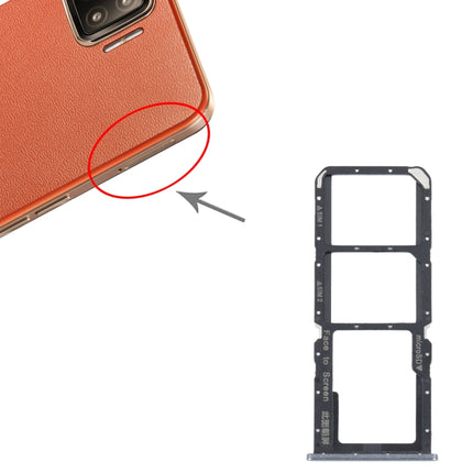 For OPPO A73 4G / F17 / A93 4G / A73 5G SIM Card Tray + SIM Card Tray + Micro SD Card Tray (Black)-garmade.com