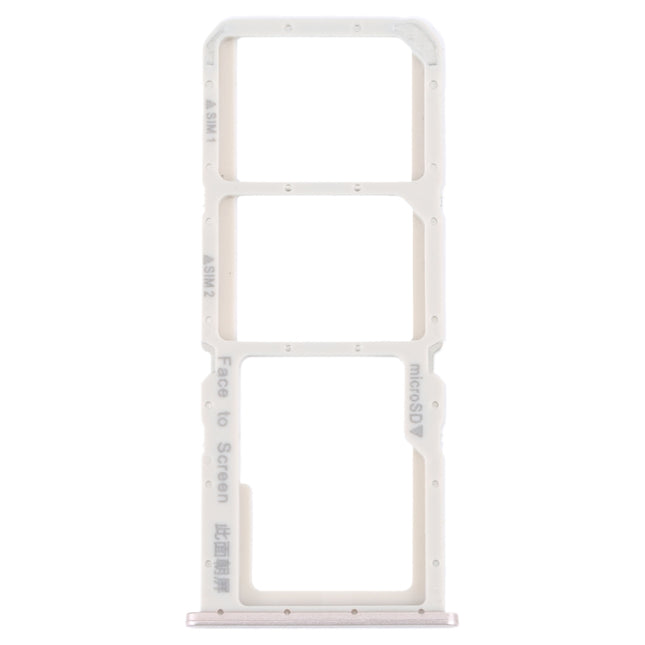 For OPPO A73 4G / F17 / A93 4G / A73 5G SIM Card Tray + SIM Card Tray + Micro SD Card Tray (Gold)-garmade.com