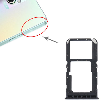For OPPO A96 China SIM Card Tray + SIM / Micro SD Card Tray (Black)-garmade.com