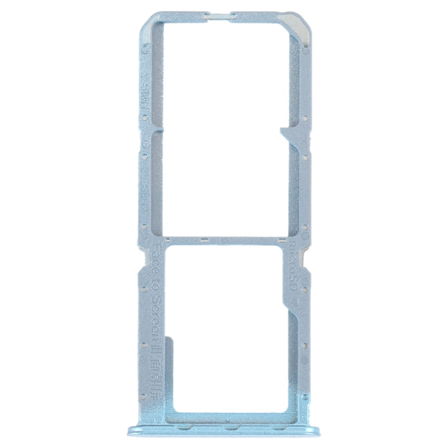 For OPPO Reno7 Z 5G / Reno7 Lite / Reno8 Lite / F21 Pro 5G SIM Card Tray + SIM Card Tray + Micro SD Card Tray (Blue)-garmade.com