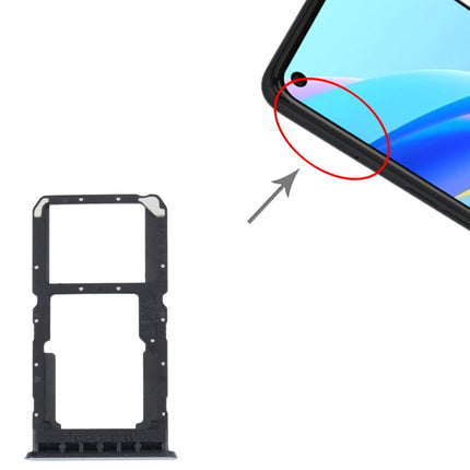 For OPPO A96 4G SIM Card Tray + SIM / Micro SD Card Tray (Black)-garmade.com