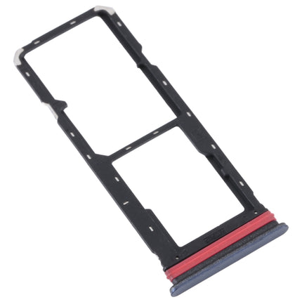 For vivo Y35 4G SIM Card Tray + SIM Card Tray + Micro SD Card Tray (Black)-garmade.com