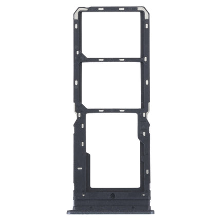 For vivo Y16 SIM Card Tray + SIM Card Tray + Micro SD Card Tray (Black)-garmade.com