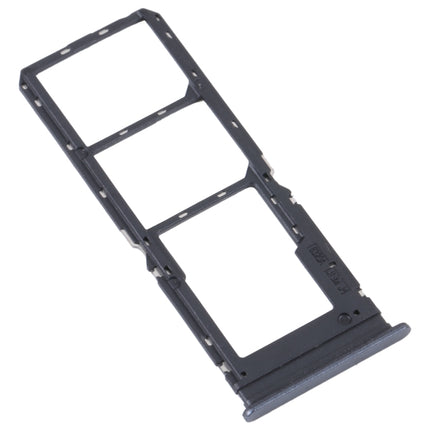 For vivo Y16 SIM Card Tray + SIM Card Tray + Micro SD Card Tray (Black)-garmade.com