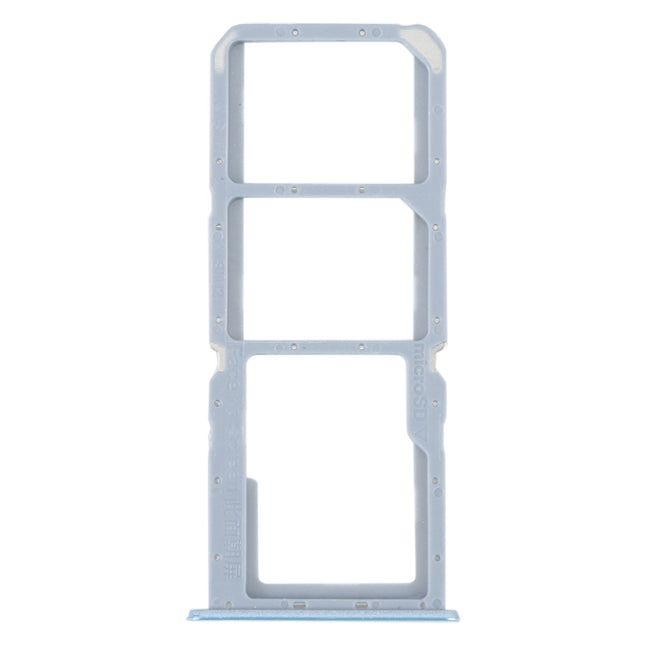 For Realme C30 SIM Card Tray + SIM Card Tray + Micro SD Card Tray (Blue)-garmade.com