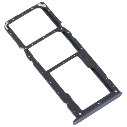 For Realme C35 SIM Card Tray + SIM Card Tray + Micro SD Card Tray (Black)-garmade.com