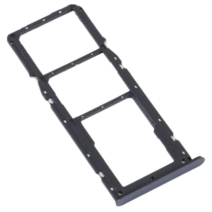 For Realme C35 SIM Card Tray + SIM Card Tray + Micro SD Card Tray (Black)-garmade.com