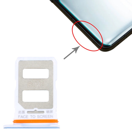 For Xiaomi Redmi K50 Ultra / 12T / 12T Pro SIM Card Tray + SIM Card Tray(Blue)-garmade.com