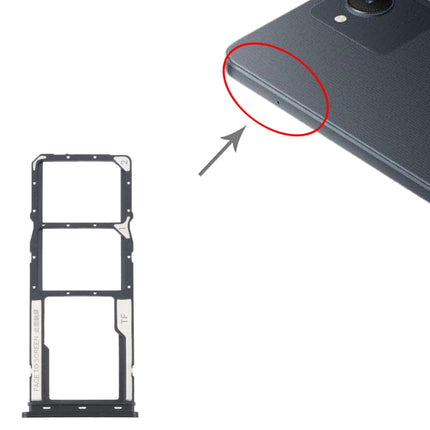 For Xiaomi Redmi A1 2022 / Redmi A1+ SIM Card Tray + SIM Card Tray + Micro SD Card Tray (Black)-garmade.com