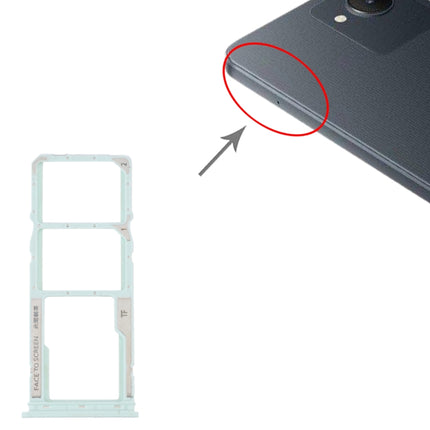 For Xiaomi Redmi A1 2022 / Redmi A1+ SIM Card Tray + SIM Card Tray + Micro SD Card Tray (Green)-garmade.com