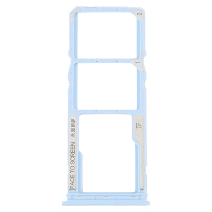 For Xiaomi Redmi A1 2022 / Redmi A1+ SIM Card Tray + SIM Card Tray + Micro SD Card Tray (Blue)-garmade.com