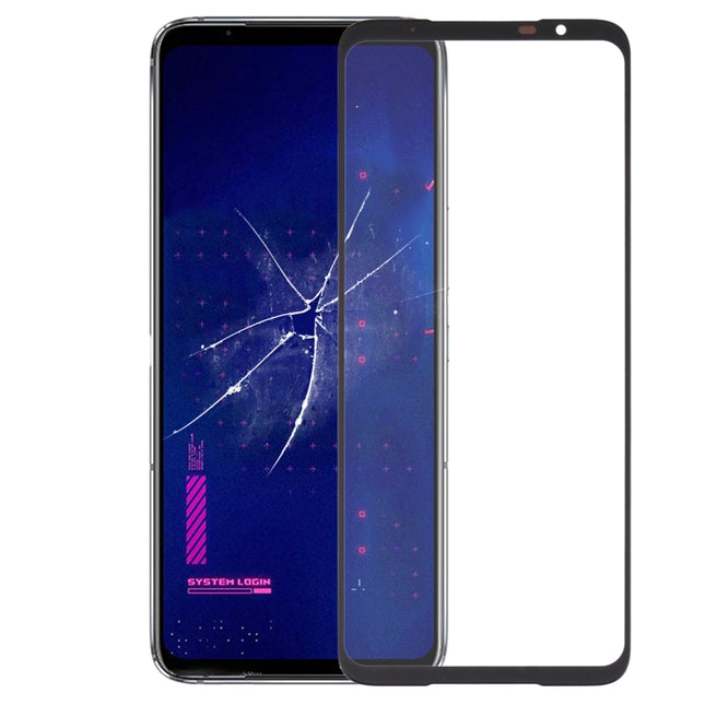 For Asus ROG Phone 6 Pro Front Screen Outer Glass Lens with OCA Optically Clear Adhesive (Black)-garmade.com