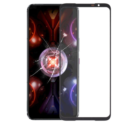 For Asus ROG Phone 5S / 5S Pro ZS676KS Front Screen Outer Glass Lens with OCA Optically Clear Adhesive (Black)-garmade.com