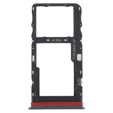 For TCL 30 V 5G Original SIM Card Tray + Micro SD Card Tray(Black)-garmade.com