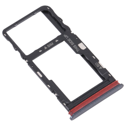 For TCL 30 V 5G Original SIM Card Tray + Micro SD Card Tray(Black)-garmade.com