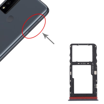 For TCL 30 V 5G Original SIM Card Tray + Micro SD Card Tray(Black)-garmade.com