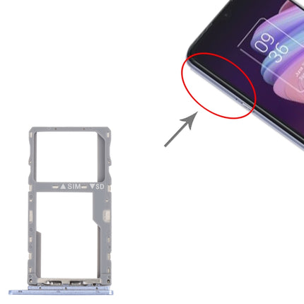 For TCL 10 SE T766H Original SIM Card Tray + SIM / Micro SD Card Tray(Purple)-garmade.com