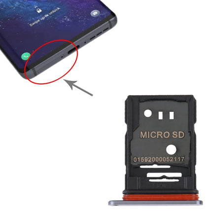 For TCL 20 Pro 5G Original SIM Card Tray + Micro SD Card Tray(Grey)-garmade.com