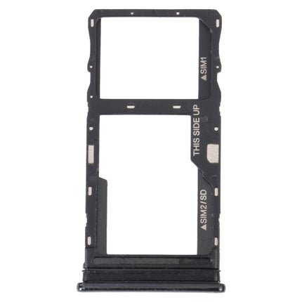 For TCL 20 5G Original SIM Card Tray + SIM / Micro SD Card Tray(Black)-garmade.com