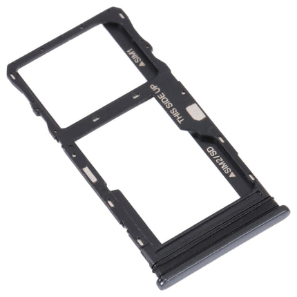 For TCL 20 5G Original SIM Card Tray + SIM / Micro SD Card Tray(Black)-garmade.com