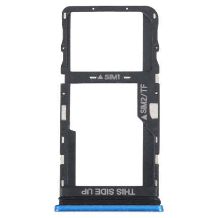 For TCL 20 5G Original SIM Card Tray + SIM / Micro SD Card Tray(Blue)-garmade.com