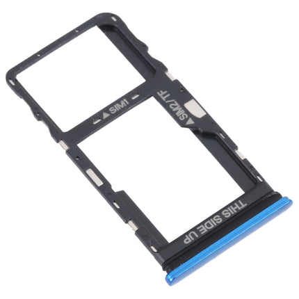 For TCL 20 5G Original SIM Card Tray + SIM / Micro SD Card Tray(Blue)-garmade.com