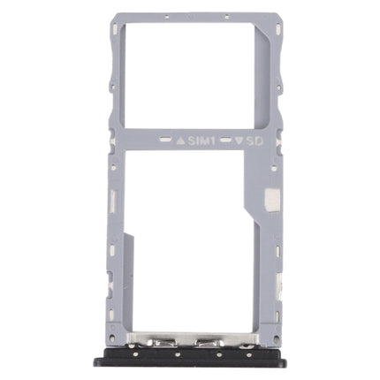 For Alcatel 1S 2021 Original SIM Card Tray + Micro SD Card Tray(Black)-garmade.com