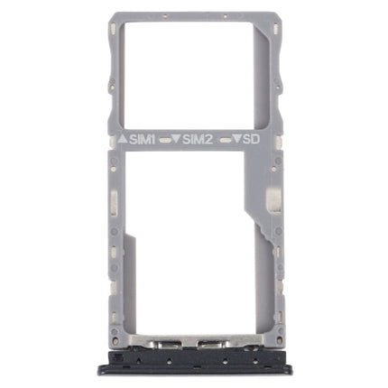 For TCL 20 SE Original SIM Card Tray + SIM / Micro SD Card Tray(Black)-garmade.com