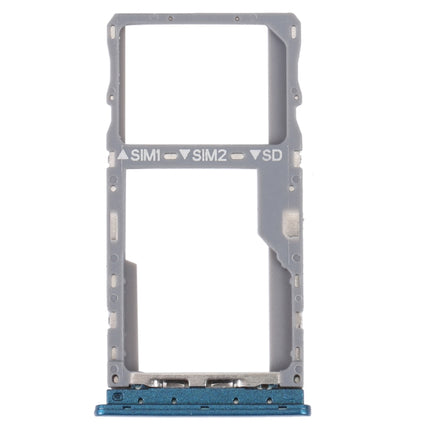 For TCL 20 SE Original SIM Card Tray + SIM / Micro SD Card Tray(Green)-garmade.com