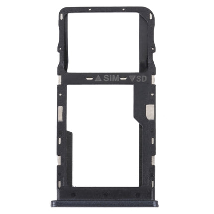 For TCL 20 R 5G Original SIM Card Tray + Micro SD Card Tray(Black)-garmade.com