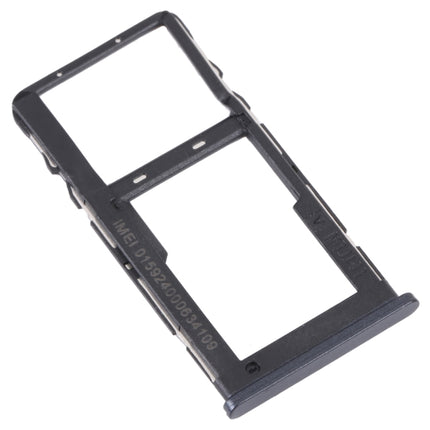 For TCL 20 R 5G Original SIM Card Tray + Micro SD Card Tray(Black)-garmade.com