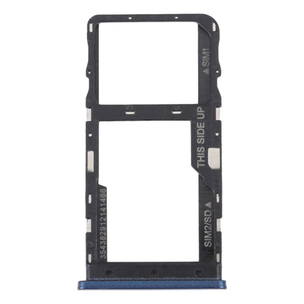 For TCL 20 R 5G Original SIM Card Tray + Micro SD Card Tray(Blue)-garmade.com