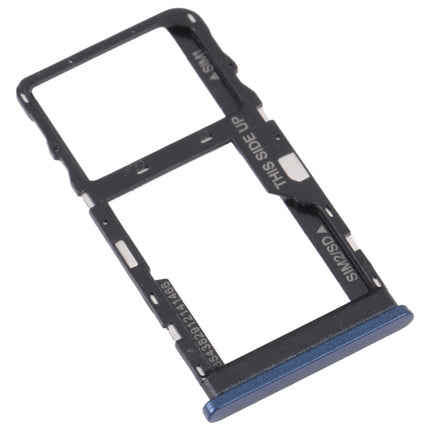 For TCL 20 R 5G Original SIM Card Tray + Micro SD Card Tray(Blue)-garmade.com