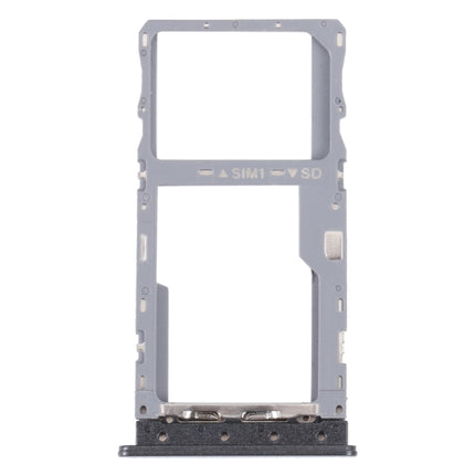 For TCL 20 XE Original SIM Card Tray + Micro SD Card Tray(Black)-garmade.com