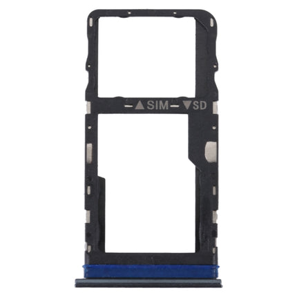 For TCL 30 / 30+ / 30 5G Original SIM Card Tray + Micro SD Card Tray(Black)-garmade.com