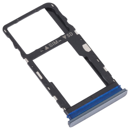 For TCL 30 / 30+ / 30 5G Original SIM Card Tray + Micro SD Card Tray(Black)-garmade.com
