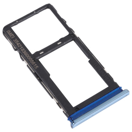 For TCL 30 / 30+ / 30 5G Original SIM Card Tray + Micro SD Card Tray(Blue)-garmade.com