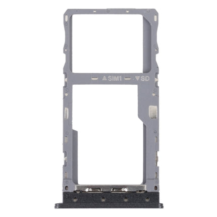 For T-Mobile REVVL 4 4G Original SIM Card Tray + Micro SD Card Tray(Black)-garmade.com