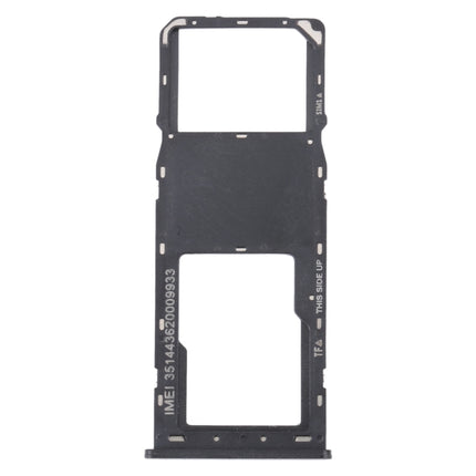 For Alcatel 1V 2021 Original SIM Card Tray + Micro SD Card Tray(Black)-garmade.com