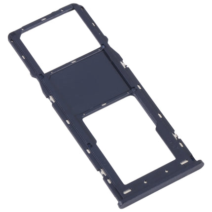 For Alcatel 1V 2021 Original SIM Card Tray + Micro SD Card Tray(Blue)-garmade.com