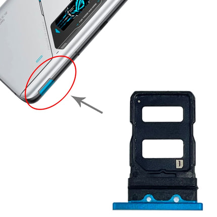 For Asus ROG Phone 6 SIM Card Tray + SIM Card Tray (Blue)-garmade.com