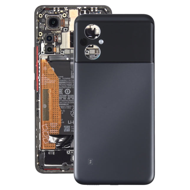 For Xiaomi Poco M5 / Poco M5 India Original Battery Back Cover(Black)-garmade.com