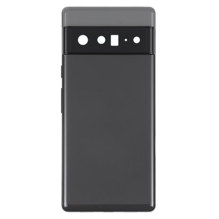 For Google Pixel 6 Pro Battery Back Cover with Middle Frame(Black)-garmade.com